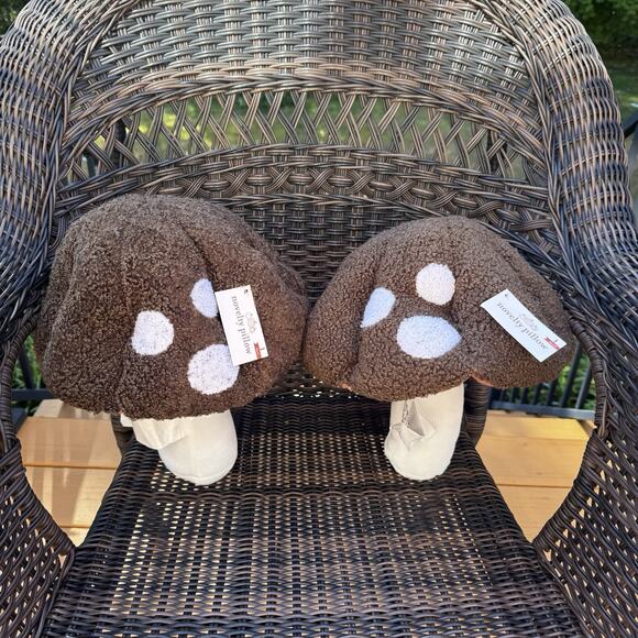 New Target Bullseye's Playground Mushroom Pillow Set of 2 Novelty Fall Decor - Picture 1 of 12